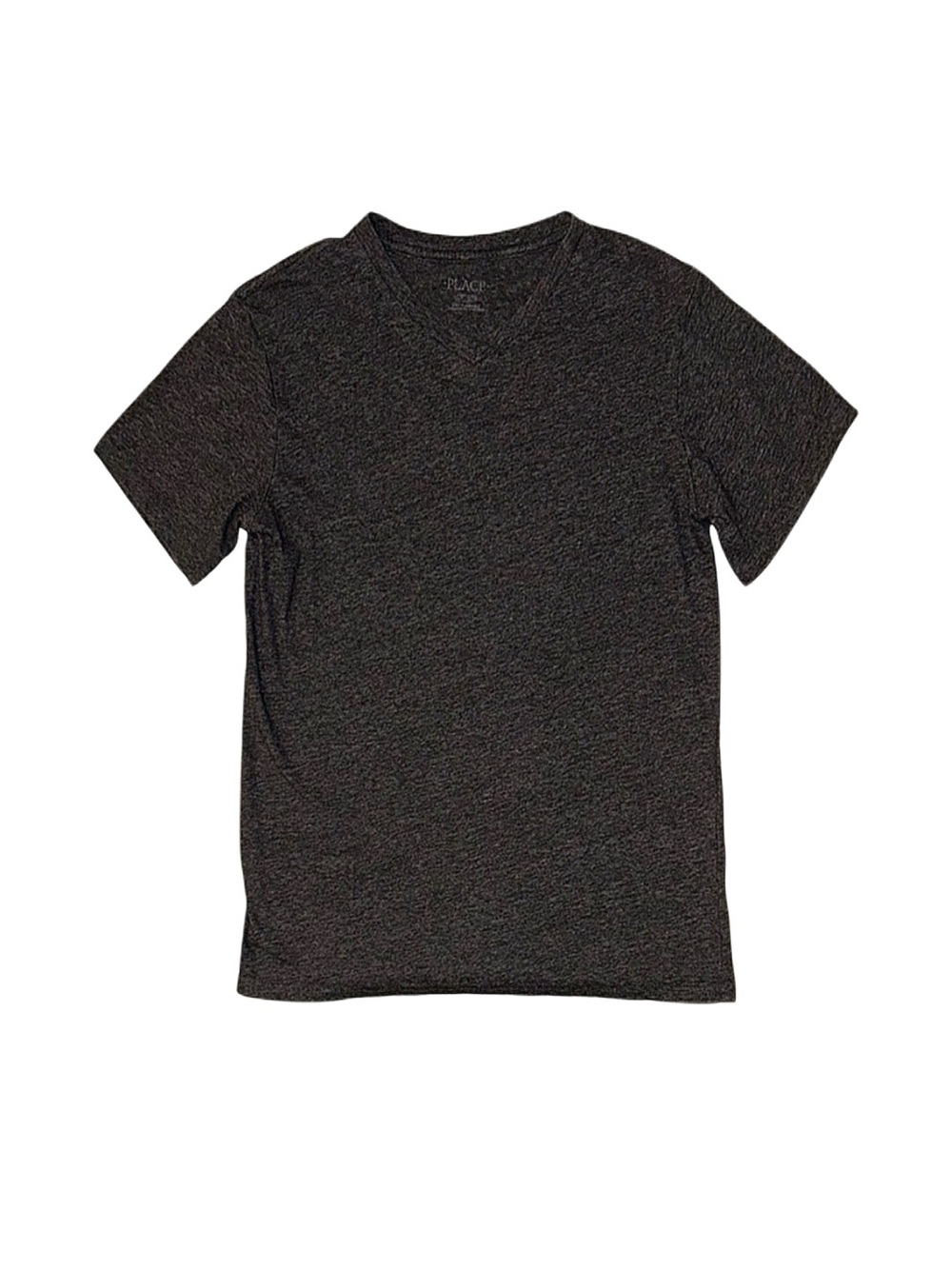 CHILDREN'S PLACE Boy's Dark Grey V-Neck Short Sleeve Shirt Size Large 10/12